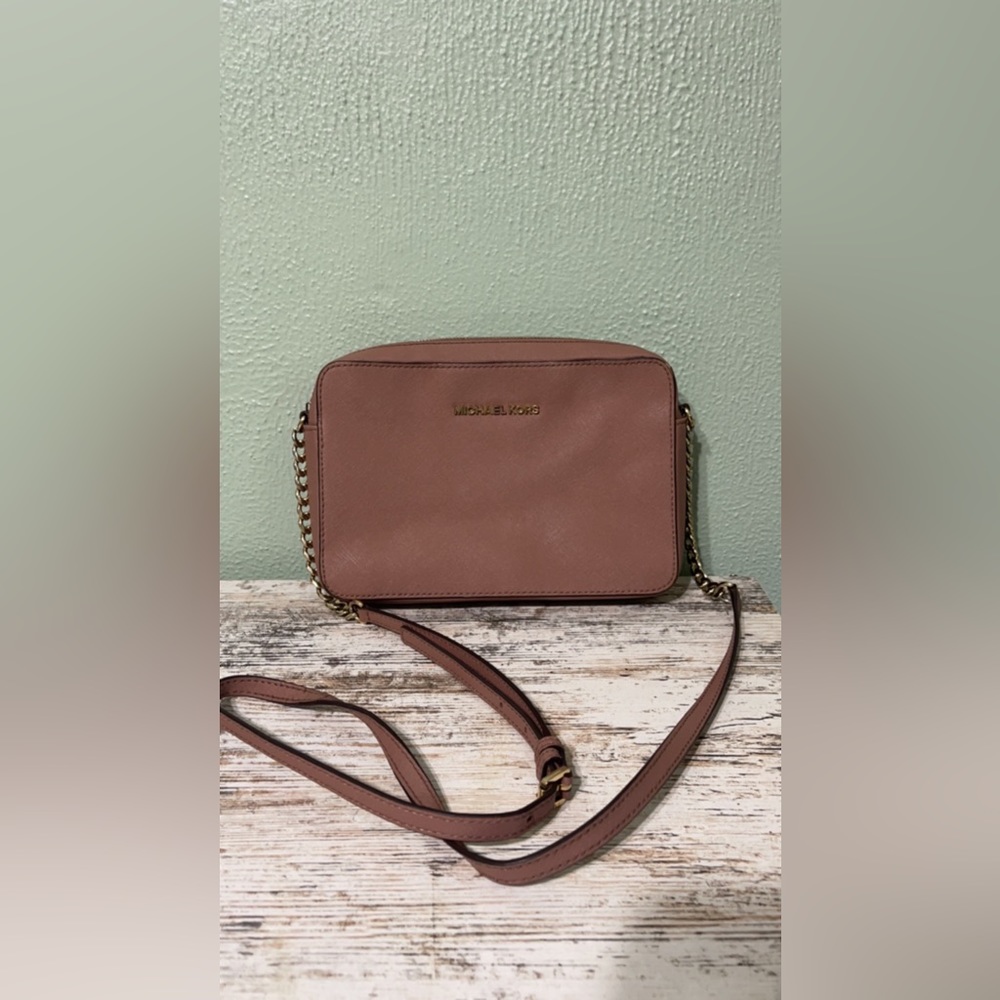 Michael Kors Rose Pink Crossbody Bag w/ Chain
